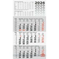 2026 Glocken Wandkalender 30x52cm 3M/1S
