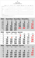 2026 ADINA Dreimonatskalender 49x30cm mit Tagesanzeiger...