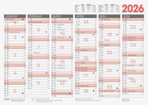 2026 Brunnen Tafelkalender A3 quer 4061947141818