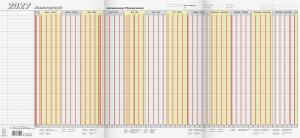 2026 Brunnen Urlaubsplaner 2027 „Jumbograph“ 647×297 mm