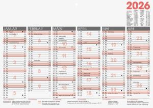 2026 Brunnen Tafelkalender A4 quer 4061947141870