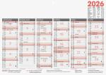 2026 Brunnen Tafelkalender A4 quer 4061947141870