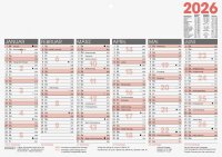 2026 Brunnen Tafelkalender A4 quer