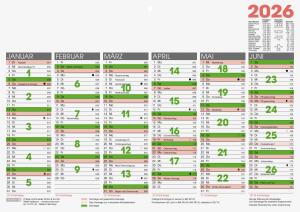 2026 Brunnen Tafelkalender A4 quer
