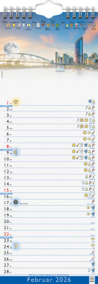 2026 Brunnen Mond-Kalender 155×428 mm