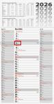 2026 Brunnen 3-Monatskalender grau 300×560 mm...