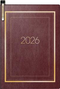 2026 Brunnen Taschenkalender 713 A7 bordeaux