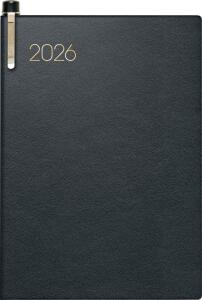 2026 Brunnen Taschenkalender 713 A7 Leder sw