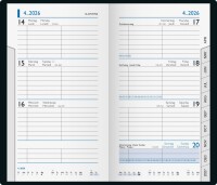 2026 Brunnen Taschenkalender 756 A6 Leder sw