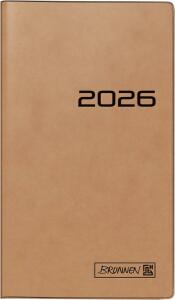2026 Brunnen Taschenkalender 758 A6 braun