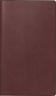 2026 Brunnen Taschenkalender 758 A6 bordeaux