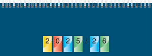 2026 Brunnen Querterminbuch DATAline 771 297×105 mm blau