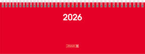 2026 Brunnen Querterminbuch 772 297×105 mm rot
