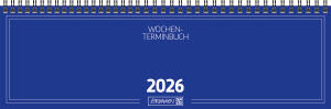 2026 Brunnen Querterminbuch 774 326×102 mm blau