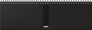 2026 Brunnen Querterminbuch 774 „Black Classic“ 326×102 mm