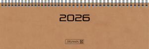 2026 Brunnen Querterminbuch 777 326×102 mm braun