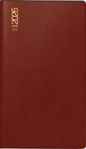 2026 Rido Taschenkalender TM 17/contacter A6 quer bordeaux