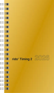 2026 Rido Taschenkalender Timing 2 A6 gold