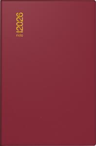 2026 Rido Taschenkalender Industrie II A7 bordeaux