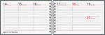 2026 Rido Taschenkalender Septimus A6 quer grau