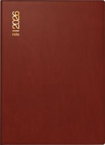 2026 Rido Taschenkalender Technik II A6 bordeaux