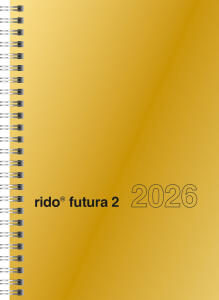 2026 Rido Buchkalender futura 2 A5 gold