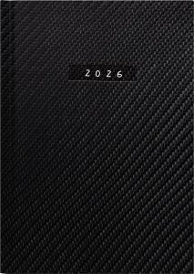 2026 Rido Buchkalender Chefplaner „Carbon“ A5