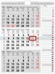2026 Rido 3-Monatskalender grau 300×390 mm