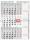 2026 Rido 3-Monatskalender grau 300×390 mm