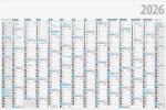 2026 Rido Plakatkalender 1020×680 mm