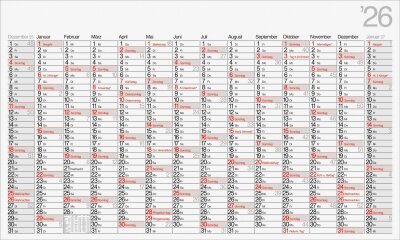 2026 Rido Plakatkalender Office II 1140×685 mm