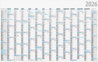2026 Rido Plakatkalender 1210×770 mm