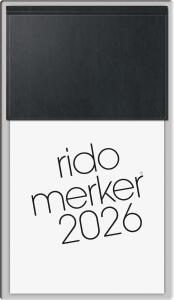 2026 Rido Vormerkbuch Merker 108×201 mm sw