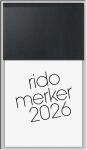 2026 Rido Vormerkbuch Merker 108×201 mm sw...