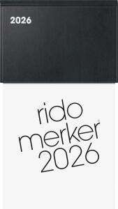 2026 Rido Vormerkbuch Merker 108×201 mm sw