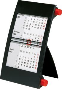2026 Rido 3-Monats-Tischkalender 90×120 mm rot/sw