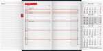 2026 Rido Taschenkalender TM 12 A6 Leder weinrot