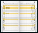 2026 Rido Taschenkalender M-Planer A6 Leder weinrot