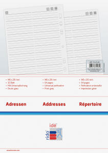 2026 Rido Adressen/Notizen Timing 1 A5