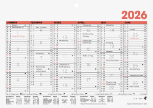 2026 Glocken Tafelkalender A5quer