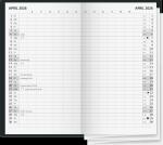 2026 Glocken Faltkalender 9x15cm sort 2S/1M