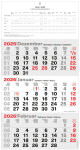 2026 ADINA Dreimonatskalender B4 mit Schulferien 48,5x23,5cm