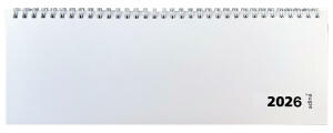 2026 ADINA Tischquerkalender 1W/1S weiss Kartondeckel Tischkalender 30x10cm