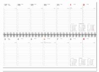 2026 ADINA Tischquerkalender 1W/1S mintgrün Kartondeckel Schreibtischkalender Tischkalender 30x10cm