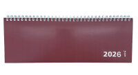 2026 ADINA Tischquerkalender 1W2S weinrot Kartondeckel...