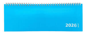 2026 ADINA Tischquerkalender 1W2S azurblau Kartondeckel Schreibtischkalender Tischkalender 30x10cm