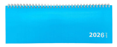 2026 ADINA Tischquerkalender 1W2S türkis Kartondeckel Schreibtischkalender Tischkalender 30x10cm