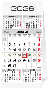 2026 GÜSS Fünf-Monats-Tischaufstellkalender