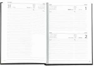 2026 GÜSS Buchkalender A5 Einband Balacron schwarz