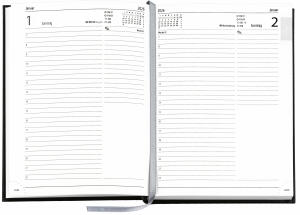 2026 GÜSS Buchkalender A5 Einband Balacron schwarz